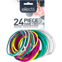 Multi Size Snagless Elastic Hair Ties (1pk)
