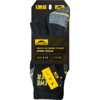 Mens Extreme Power Works Socks Size 6-10 (3pk)