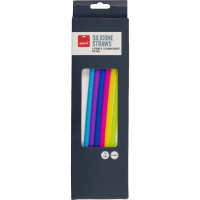 Silicone Straws with Brushes (6pk)