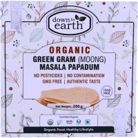 Organic Green Gram (Moong) Masala Papadum (200g)