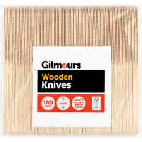 Disposable Knives Wooden (100pk)