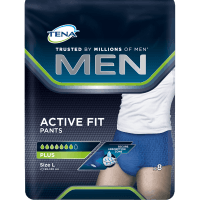 Mens Large Active Fit Incontinence Pants (8pk)