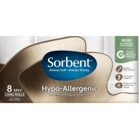 Hypo-Allergenic 3 Ply Long Toilet Rolls (8 x 270 sheets)