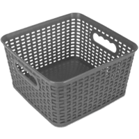 Small Square Plastic Woven Basket (ea)