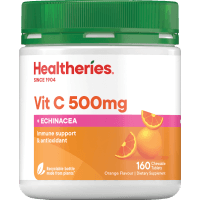 Vit C 500mg + Echinacea Orange Flavour Chewable Tablets (160pk)