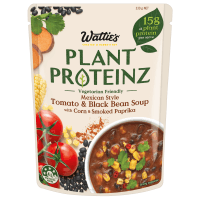 Plant Proteinz Mexican Style Tomato & Black Bean Soup With Corn & Smoked Paprika (330g)