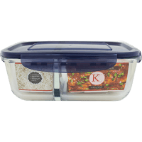 Divided 1.38L Glass Storage Container (1pk)