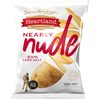 Nearly Nude 50% Less Salt Potato Chips (150g)