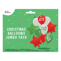Christmas Balloons Jumbo Pack (10pk)