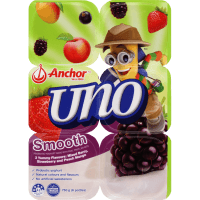Uno Mixed Berry Strawberry & Peach Mango Yoghurt (6 x 125g)