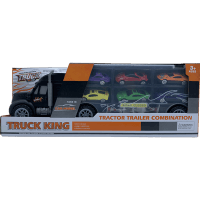 Truck King Transporter Trailer Combination With 12 Alloy Cars (13pk)