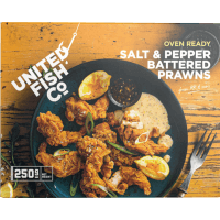 Oven Ready Salt & Pepper Battered Prawns (250g)