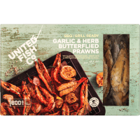 Garlic & Herb Butterflied Prawns (800g)