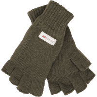 Mens Knitted Half Finger Gloves With Thinsulate Lining (1ea)