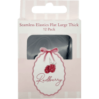 Redberry Seamless Elastics Flat Thick Black / Brown (12pk)