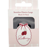 Redberry Seamless Elastics Large Black (24pk)