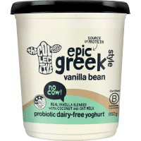 Plant Greek-Style Vanilla Probiotic Dairy-Free Yoghurt (850g)
