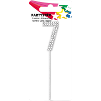 Premium Rhinestone Number 7 Cake Topper (1ea)