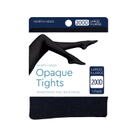 Black 200 Denier Opaque Tights Large/X-Large (1ea)