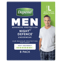 Real Fit Night Defence Incontinence Underwear Men Large (8pk)