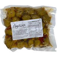 Chilli Marinated Green Pitted Olives (300g)