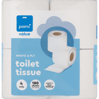White 2ply Toilet Tissue (4 x 180 sheets)