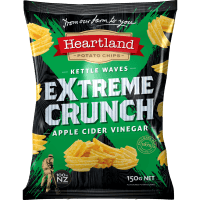 Extreme Crunch Apple Cider Vinegar Kettle Waves Potato Chips (150g)