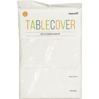 Reusable With Flannel Back White Tablecover (1pk)