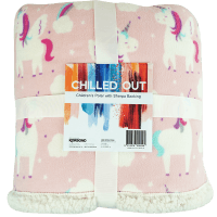 Chilled Out Winter Children's Polar with Sherpa Backing Blanket (1pk)