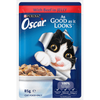 Adult Beef Jelly Wet Cat Food Pouch (85g)