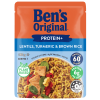 Original Protein+ Lentils Turmeric & Brown Rice Microwave Pouch (180g)