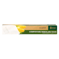 Compostable/Biodegradable Resealable Bags (8pk)