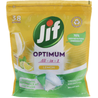 Optimum All In 1 Lemon Machine Dishwash Capsules (38pk)