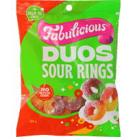 Sour Gummy Rings Duos (180g)