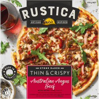 Rustica Stone Baked Thin & Crispy Australian Angus Beef Pizza (370g)