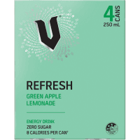 Refresh Green Apple Lemonade Energy Drink (4 X 250ml)
