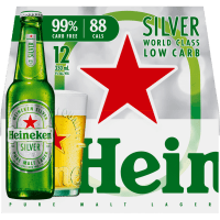 Silver Low Carb Lager Bottles (12 x 0.33l)