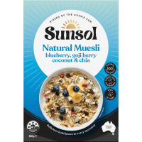 Blueberry Goji Berry Coconut & Chia Natural Muesli (500g)