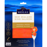 Manuka Wood Smoked Salmon Slices (100g)