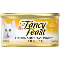 Adult Grilled Chicken & Beef Feast Gravy Wet Cat Food (85g)