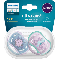 Avent Soother Ultra Air Deco Soother 6-18 Months (2pk)