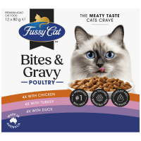 Twice As Tasty Bites & Gravy Poultry Wet Cat Food (12 x 80g)