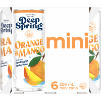 Orange & Mango Sparkling NZ Spring Water (6 x 250ml)