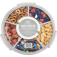 Snack & Serve Box Round With Handles (1pk)