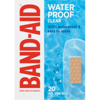 Waterproof Clear Regular Adhesive Bandages (20pk)
