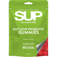 99% Sugar Free Raspberry Flavour Gut Love Probiotic Gummies (65pk)