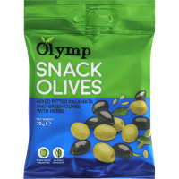 Mixed Pitted Kalamata And Green Snack Olives With Herbs (70g)