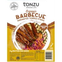 Organic Barbecue Marinated Tempeh Strips (250g)