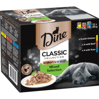 Classic Collection Cuts In Gravy & Jelly Mixed Selection Wet Cat Food (1.02kg)