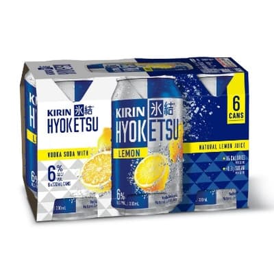 Kirin Hyoketsu Lemon Vodka Soda 6% Cans 6x330ml
